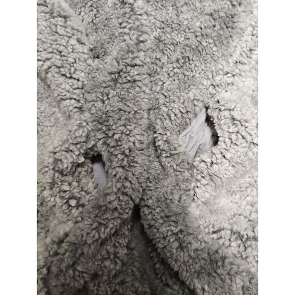 Womens‎ Hooded Vest Peach Love Califoŕnia Size Medium Shepra Polyester Grey EUC - Picture 9 of 10